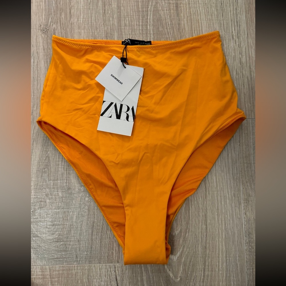 NWT Zara High Waist Swim Bottoms
